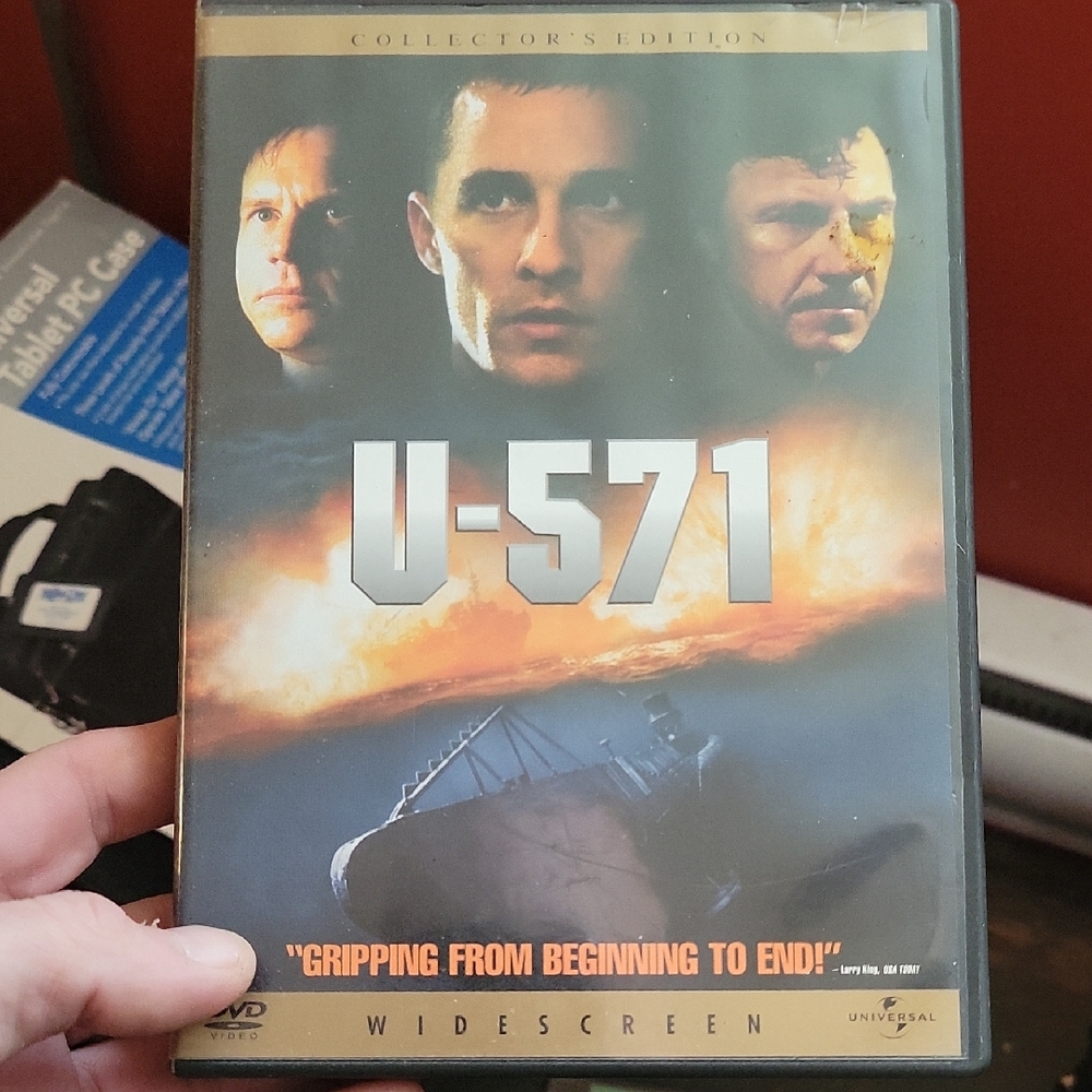 Universal U-571 DVD with Dramatic Black and Orange Cover